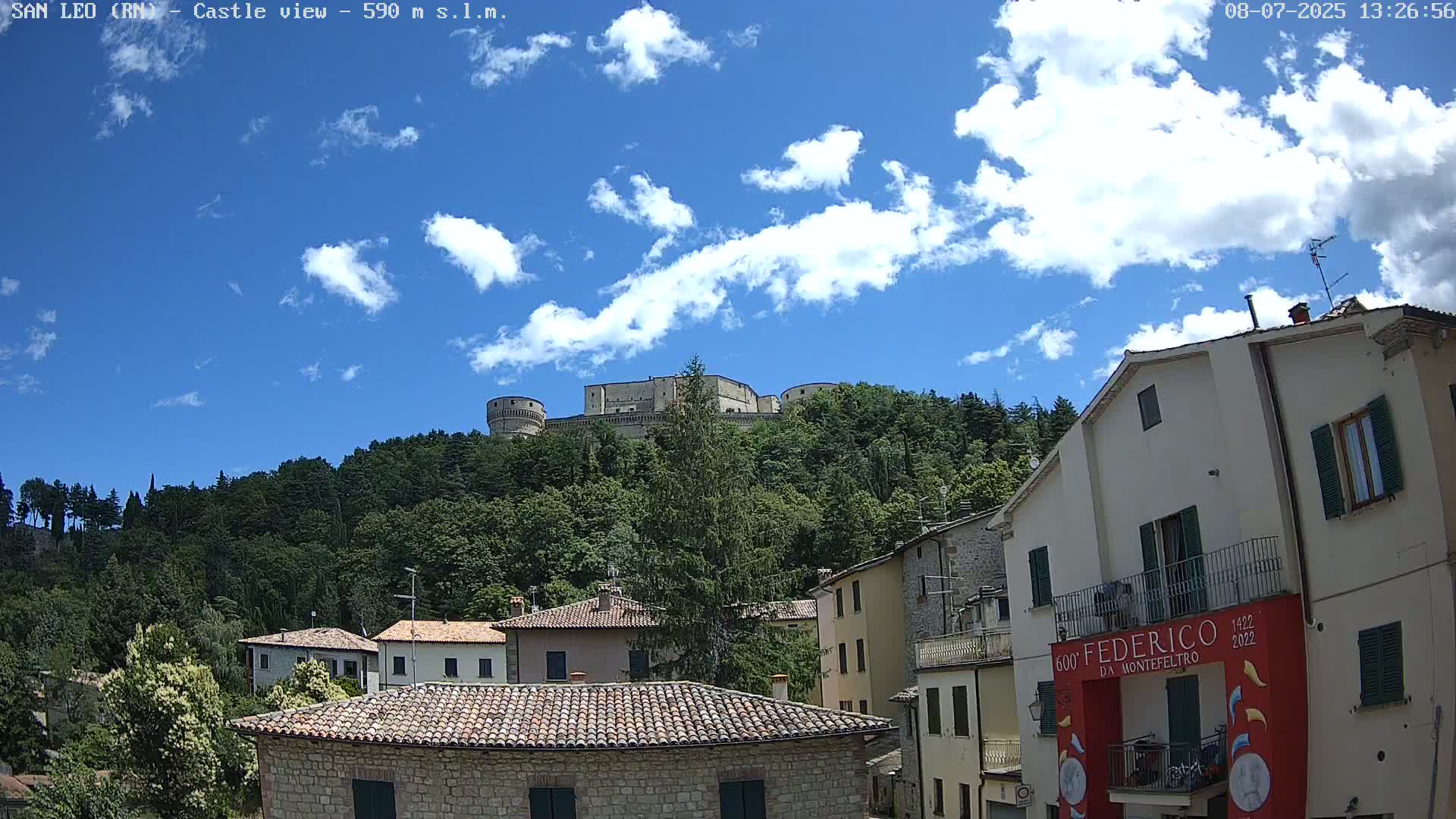 San Leo, Renaissance Fortress Live Cam - Rimini, Emilia-Romagno, Italy