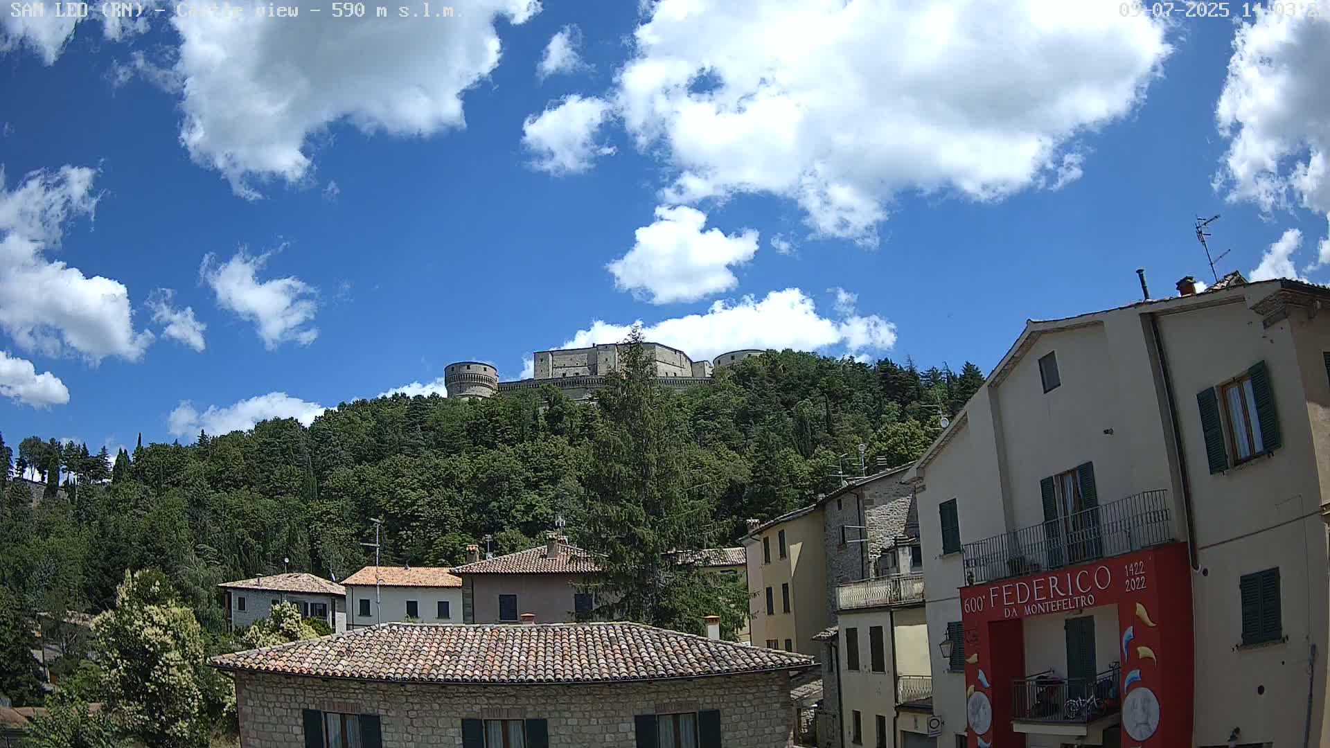 San Leo, Renaissance Fortress Live Cam - Rimini, Emilia-Romagno, Italy