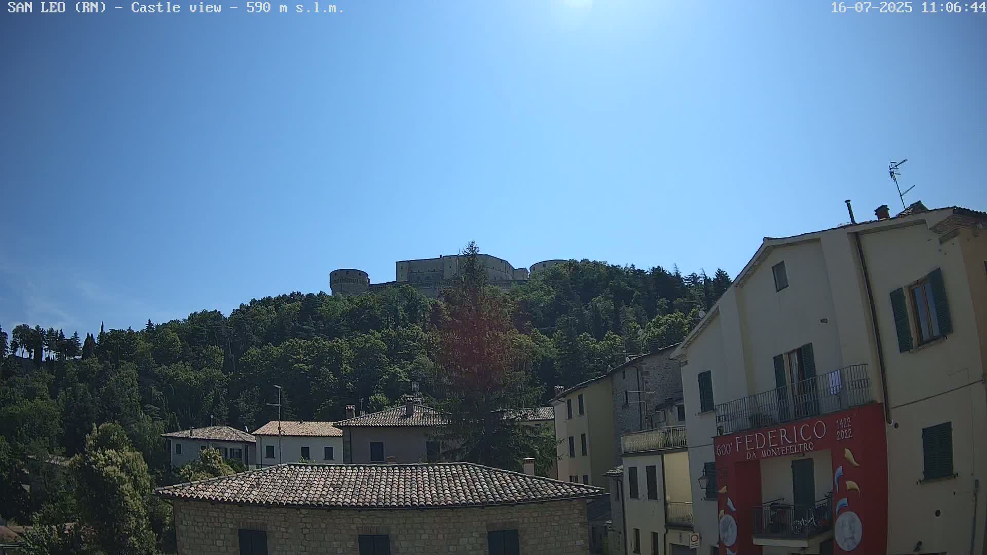 San Leo, Renaissance Fortress Live Cam - Rimini, Emilia-Romagno, Italy