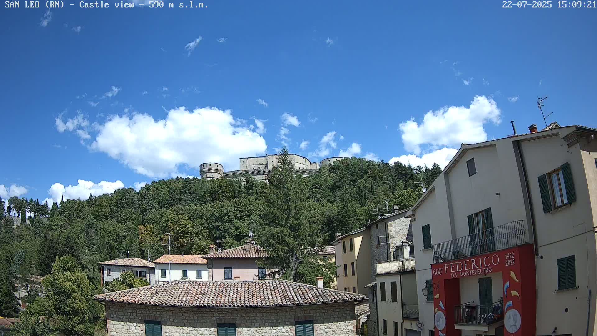 San Leo, Renaissance Fortress Live Cam - Rimini, Emilia-Romagno, Italy