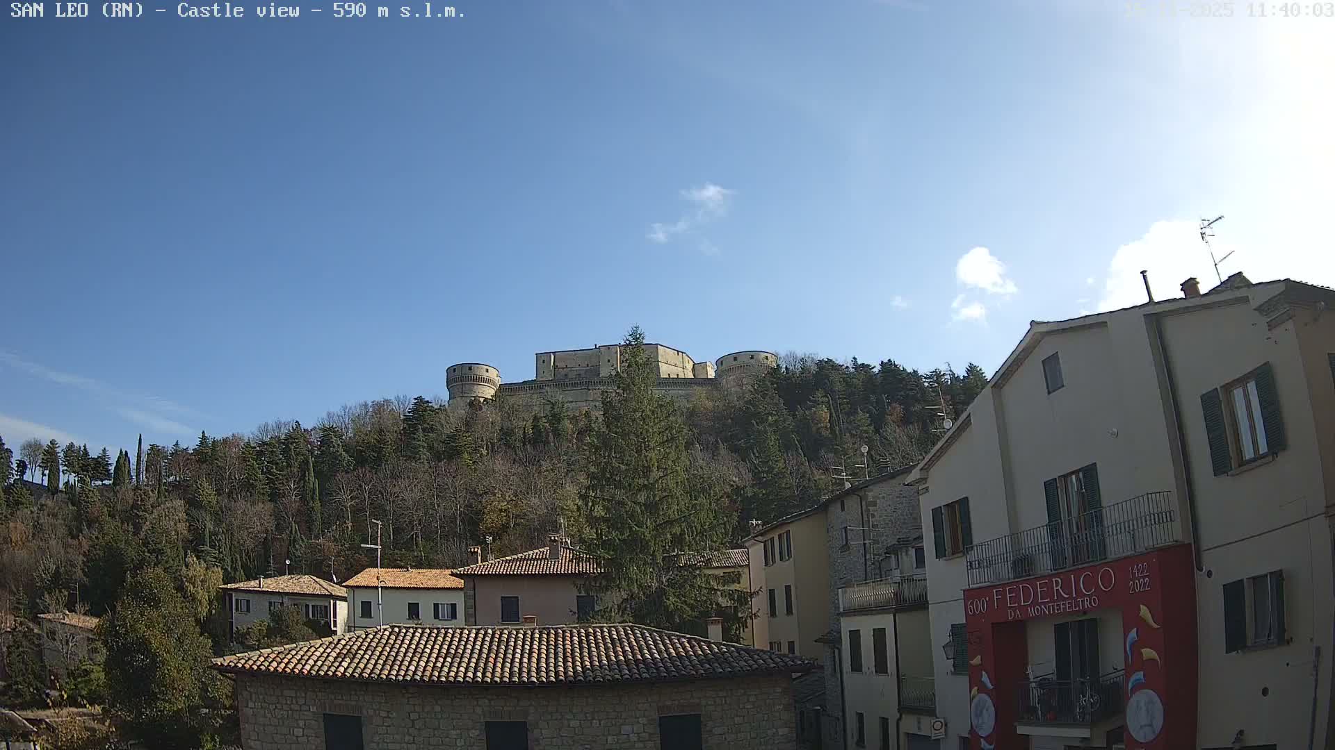 San Leo, Renaissance Fortress Live Cam - Rimini, Emilia-Romagno, Italy