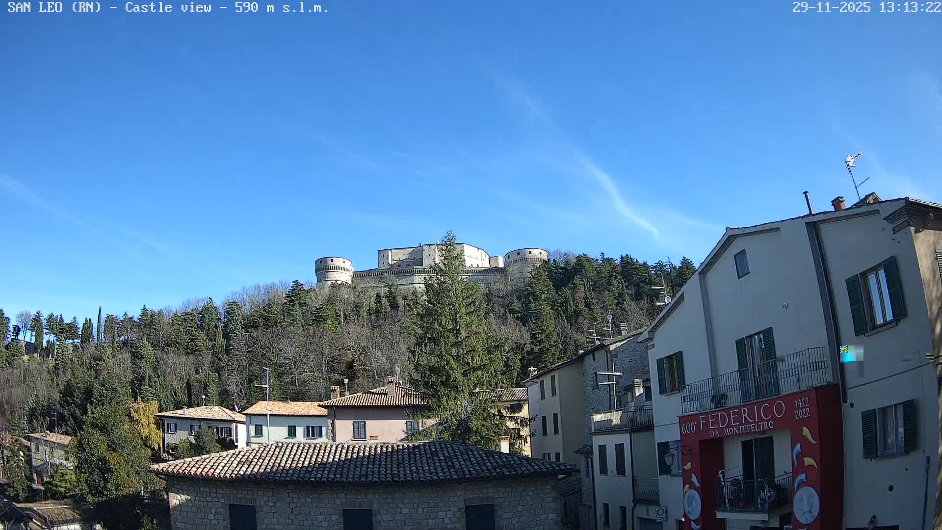 San Leo, Renaissance Fortress Live Cam - Rimini, Emilia-Romagno, Italy