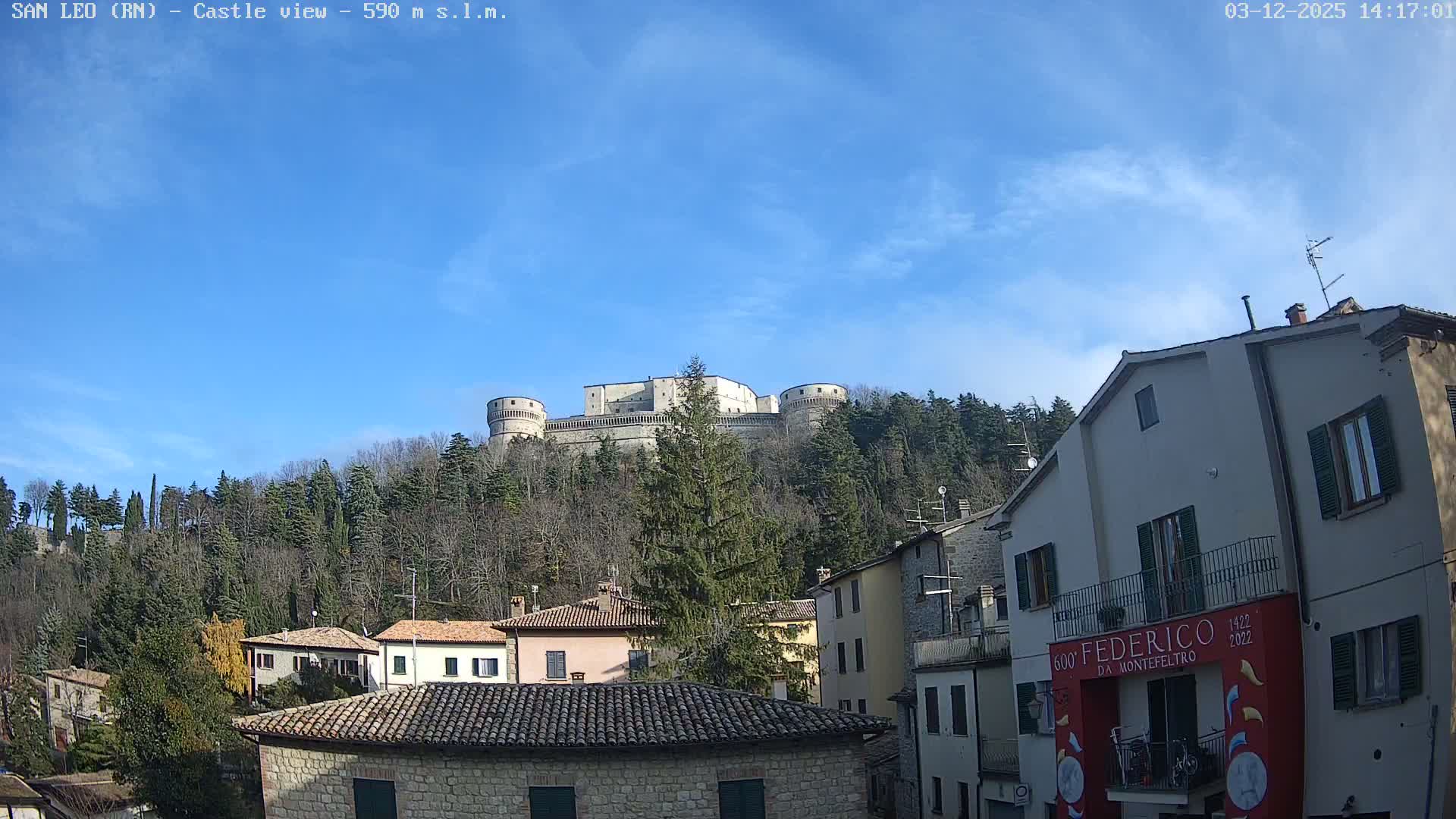 San Leo, Renaissance Fortress Live Cam - Rimini, Emilia-Romagno, Italy
