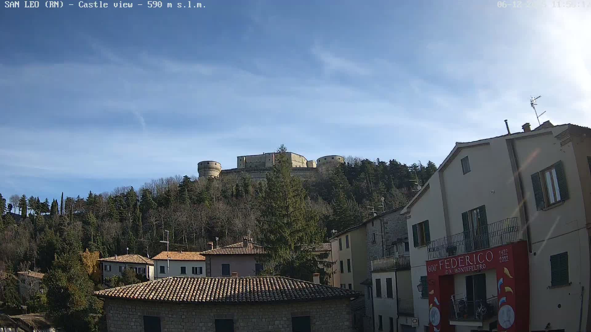 San Leo, Renaissance Fortress Live Cam - Rimini, Emilia-Romagno, Italy