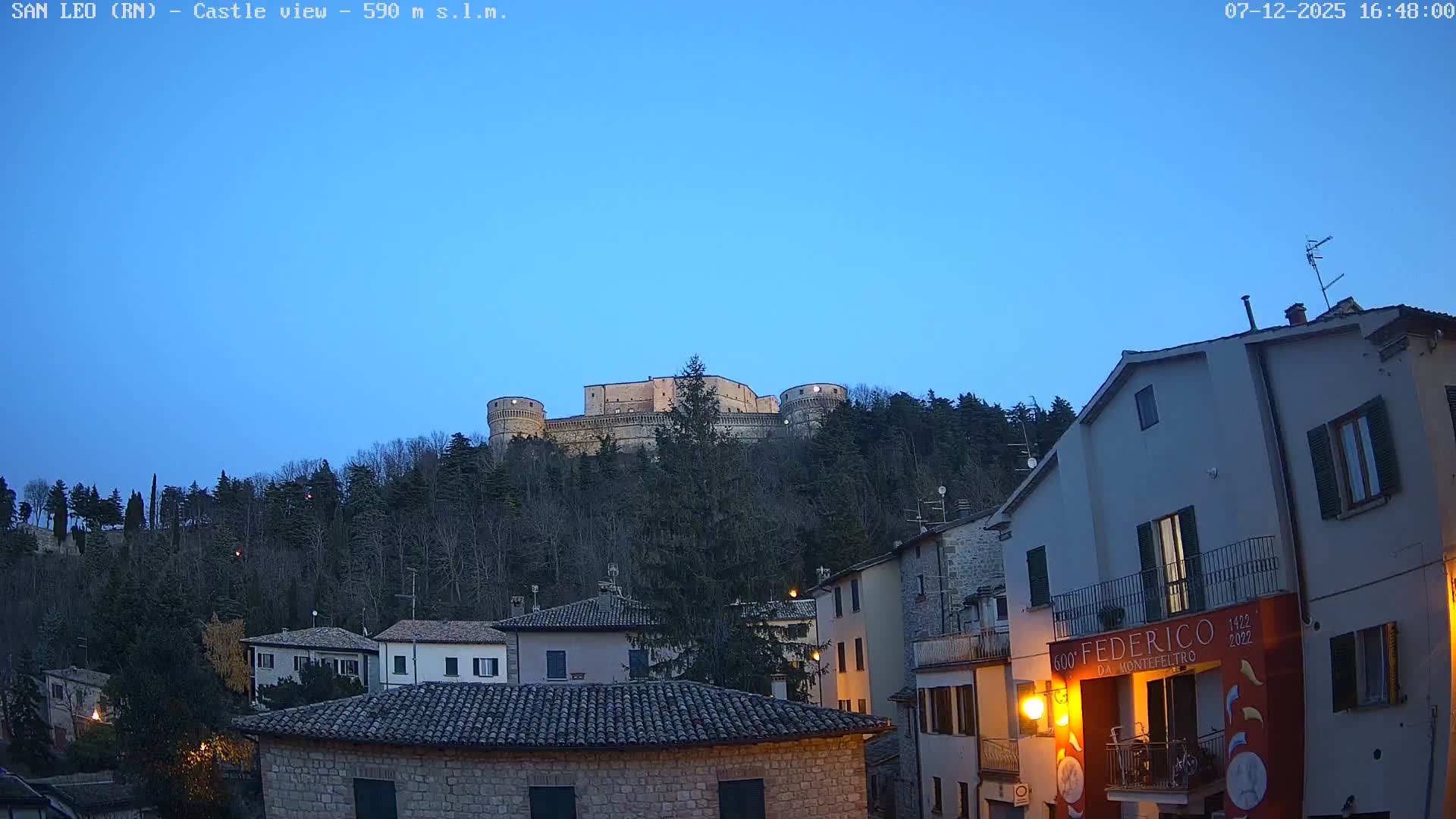 San Leo, Renaissance Fortress Live Cam - Rimini, Emilia-Romagno, Italy