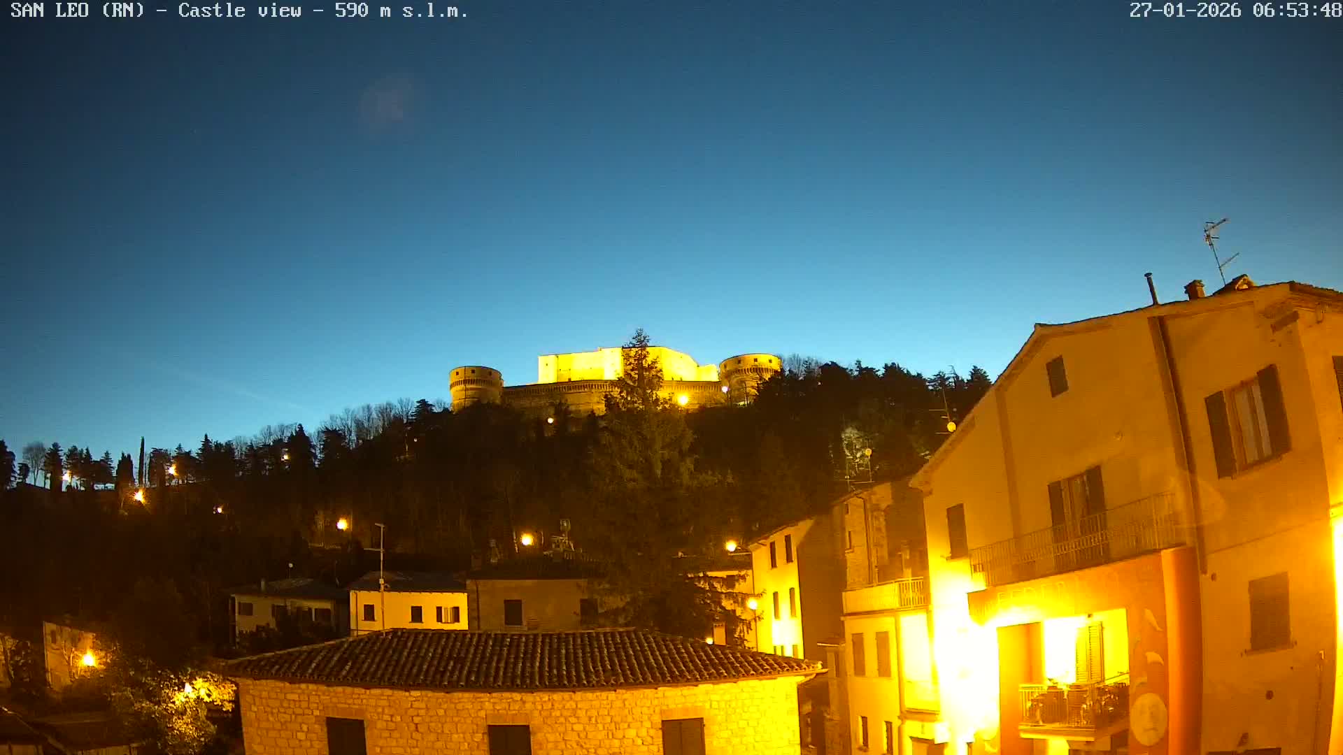 San Leo, Renaissance Fortress Live Cam - Rimini, Emilia-Romagno, Italy