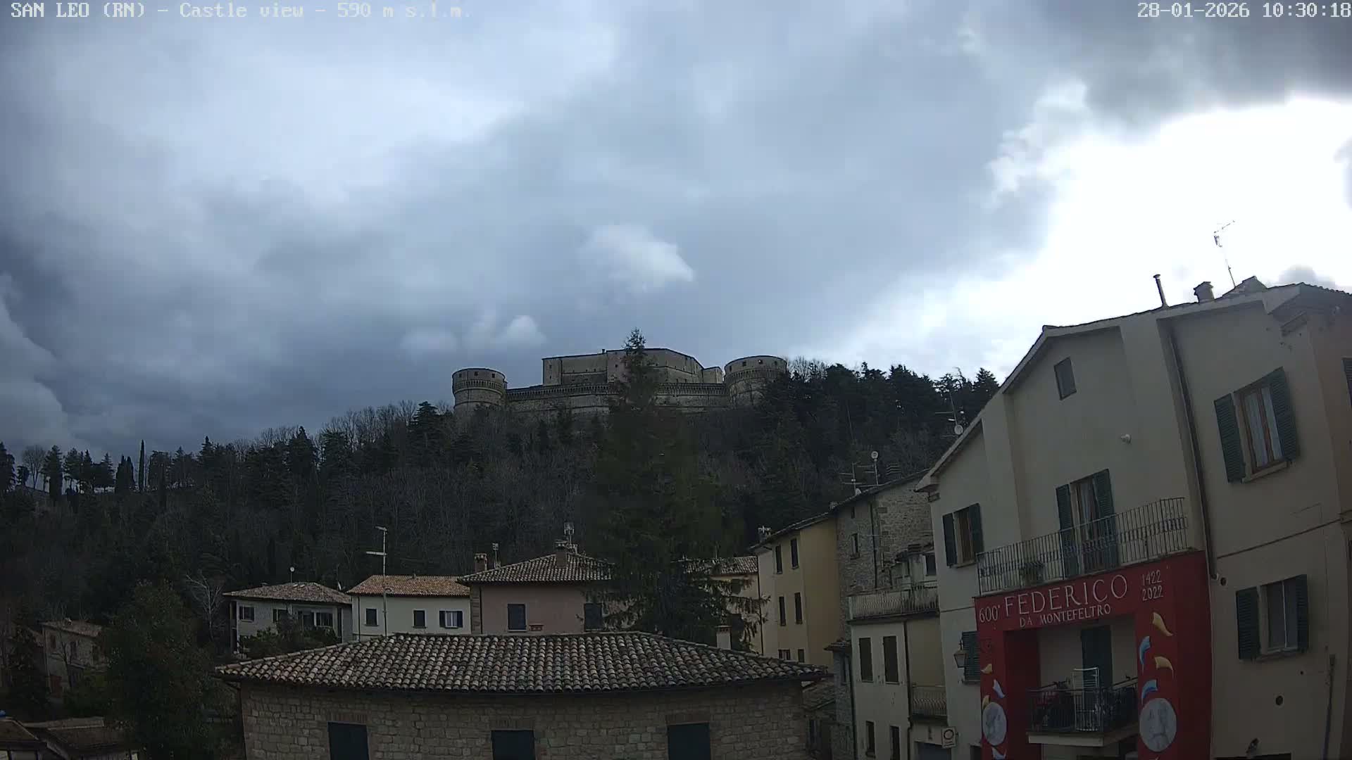 San Leo, Renaissance Fortress Live Cam - Rimini, Emilia-Romagno, Italy