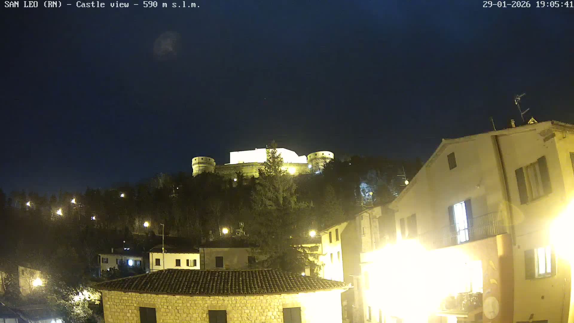 San Leo, Renaissance Fortress Live Cam - Rimini, Emilia-Romagno, Italy