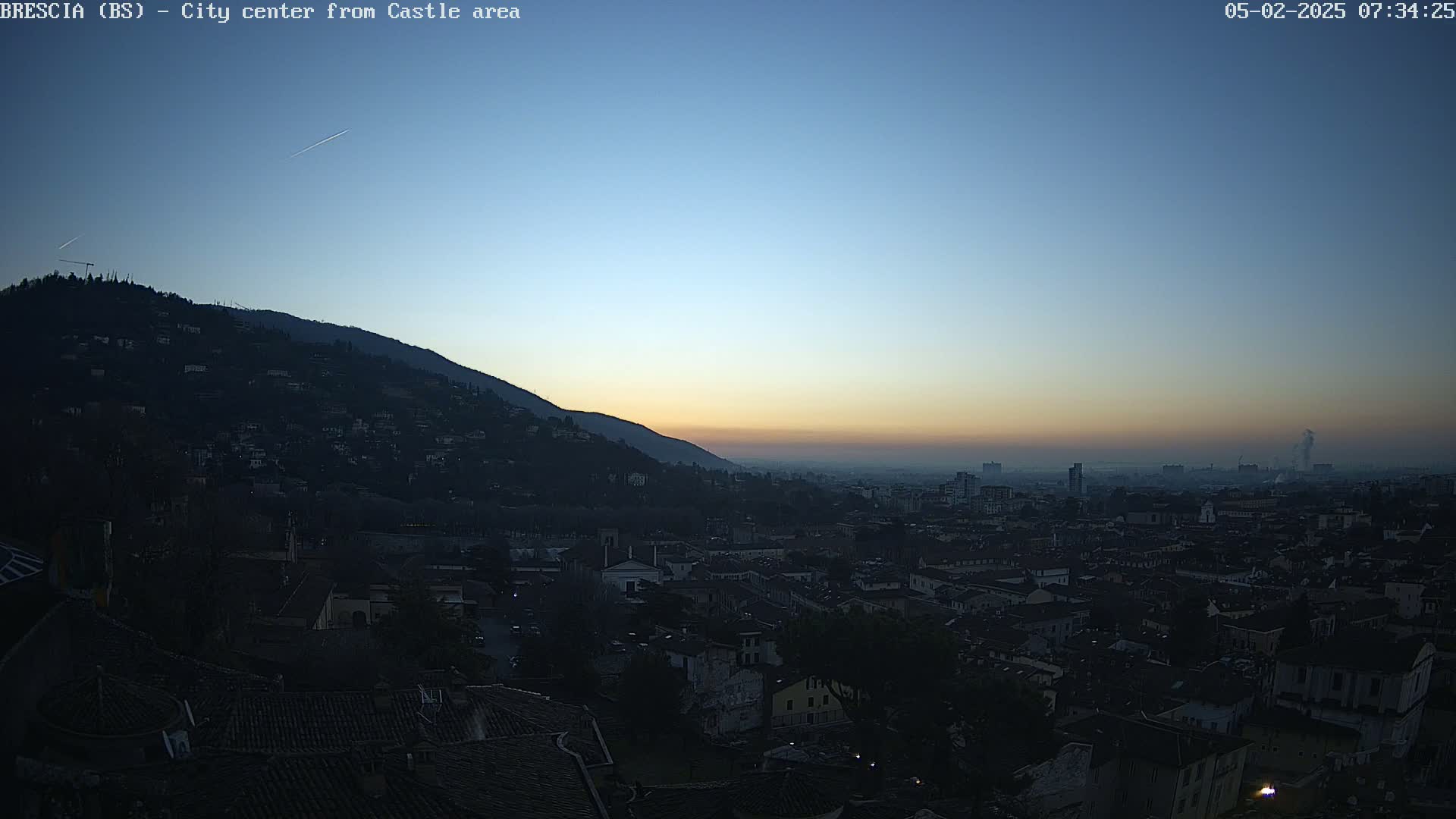 Brescia, Mount Maddalena & City View Live Cam - Lombardy, Italy