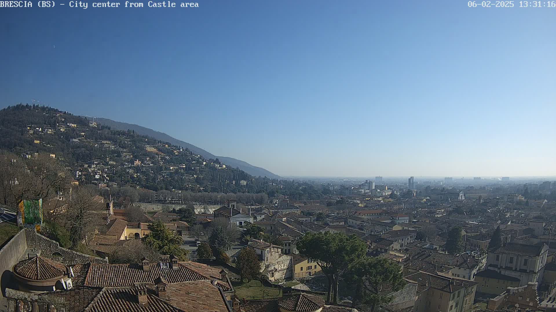 Brescia, Mount Maddalena & City View Live Cam - Lombardy, Italy