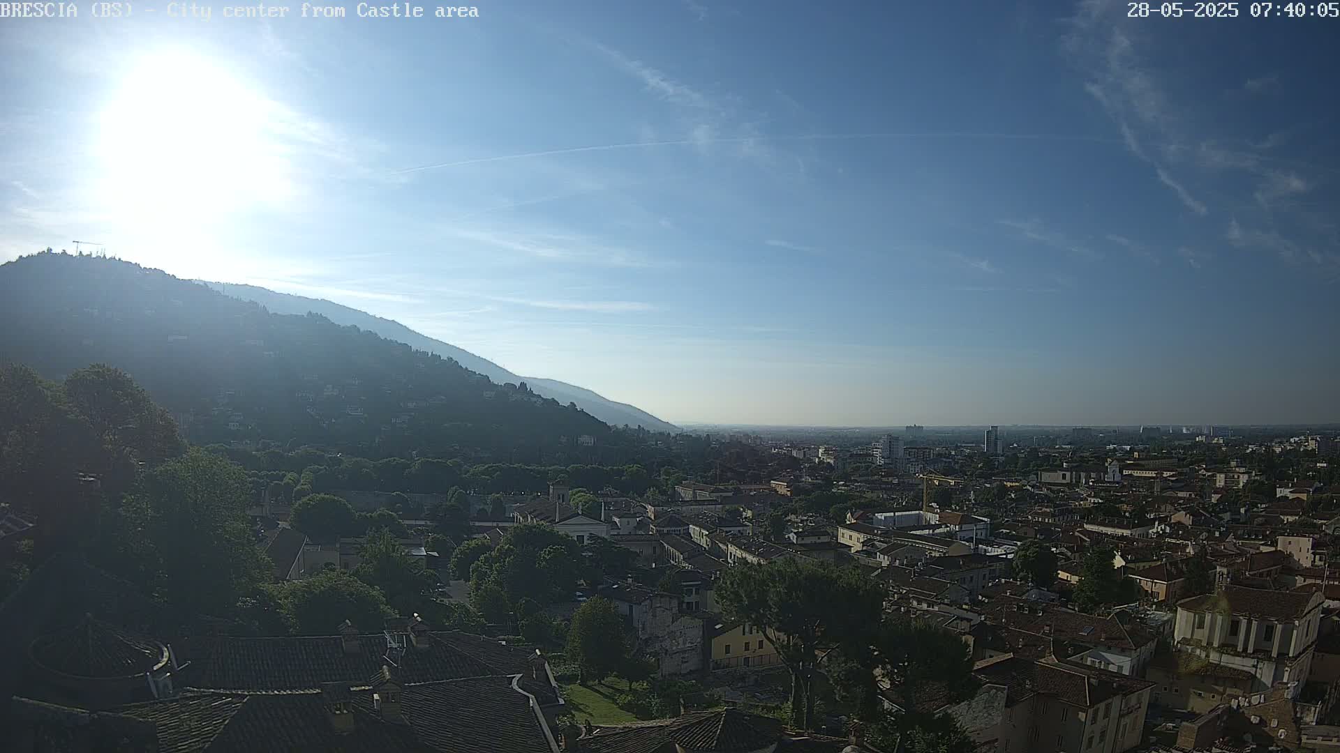 Brescia, Mount Maddalena & City View Live Cam - Lombardy, Italy