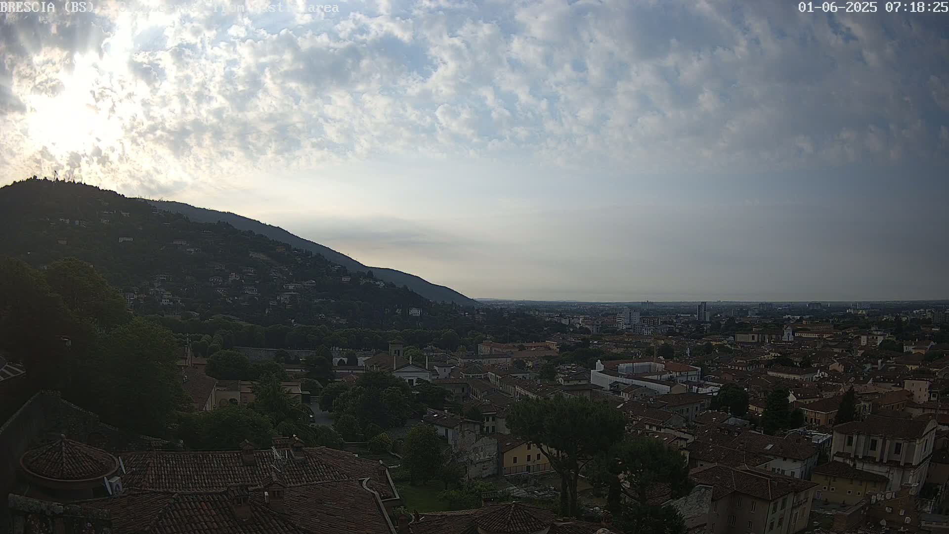 Brescia, Mount Maddalena & City View Live Cam - Lombardy, Italy