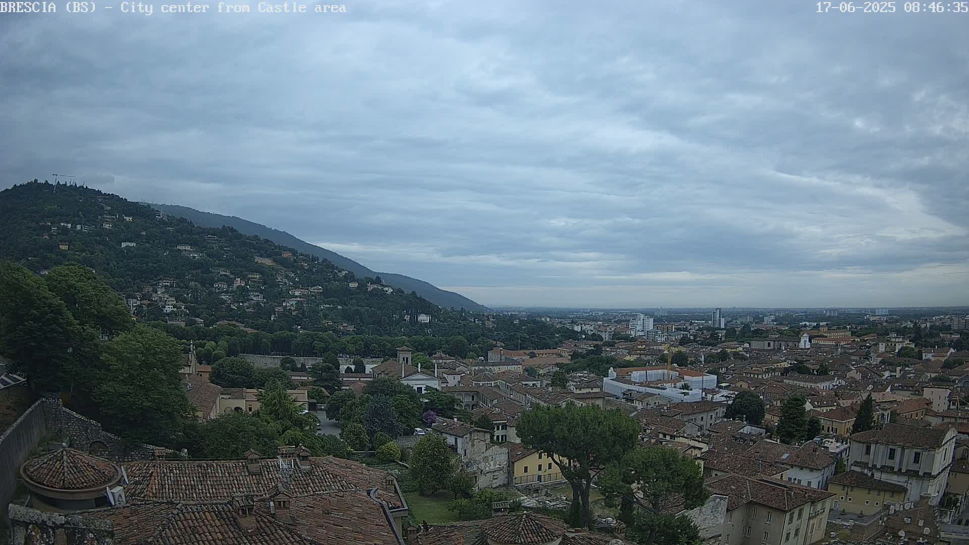 Brescia, Mount Maddalena & City View Live Cam - Lombardy, Italy