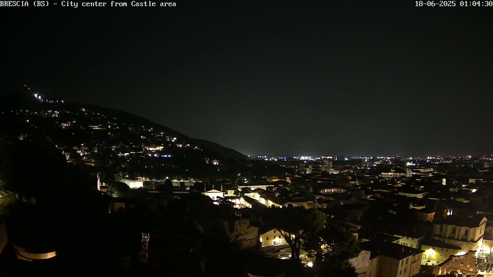 Brescia, Mount Maddalena & City View Live Cam - Lombardy, Italy