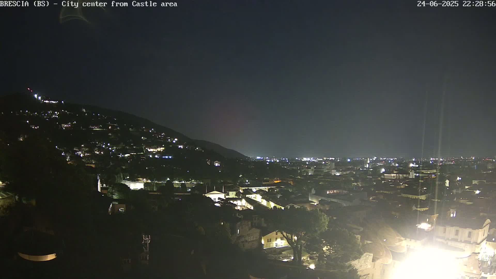 Brescia, Mount Maddalena & City View Live Cam - Lombardy, Italy