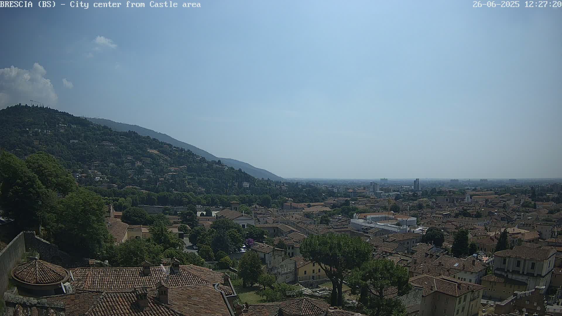 Brescia, Mount Maddalena & City View Live Cam - Lombardy, Italy