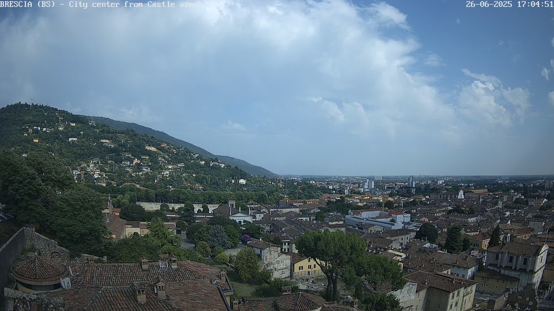 Brescia, Mount Maddalena & City View Live Cam - Lombardy, Italy