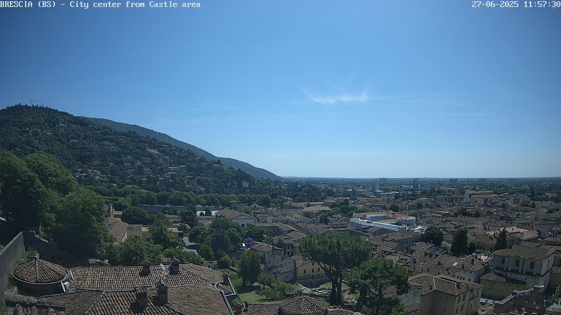 Brescia, Mount Maddalena & City View Live Cam - Lombardy, Italy