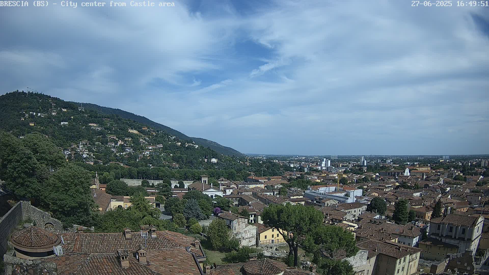 Brescia, Mount Maddalena & City View Live Cam - Lombardy, Italy