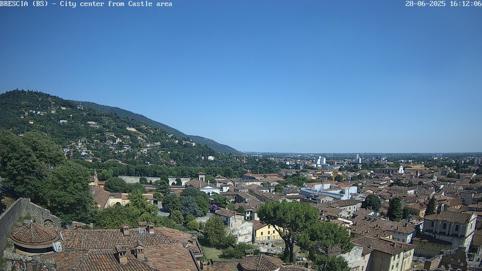 Brescia, Mount Maddalena & City View Live Cam - Lombardy, Italy