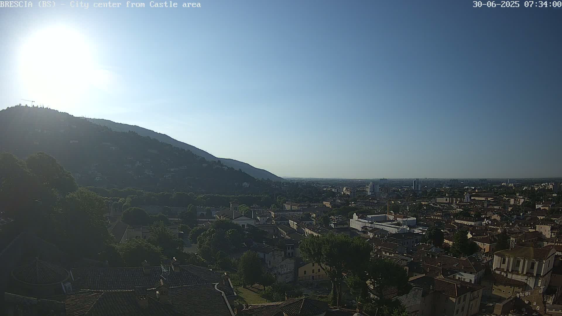 Brescia, Mount Maddalena & City View Live Cam - Lombardy, Italy