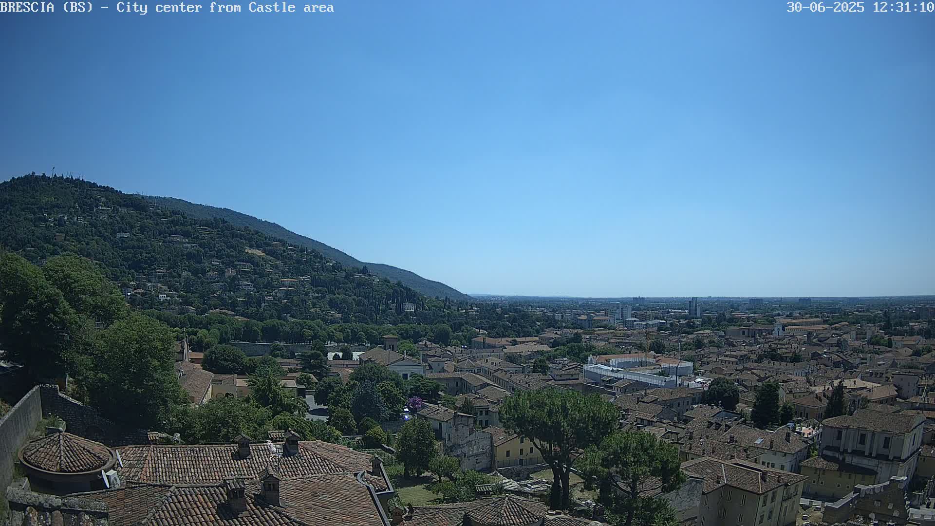Brescia, Mount Maddalena & City View Live Cam - Lombardy, Italy