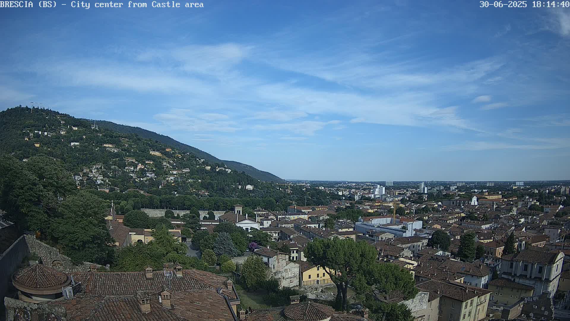 Brescia, Mount Maddalena & City View Live Cam - Lombardy, Italy