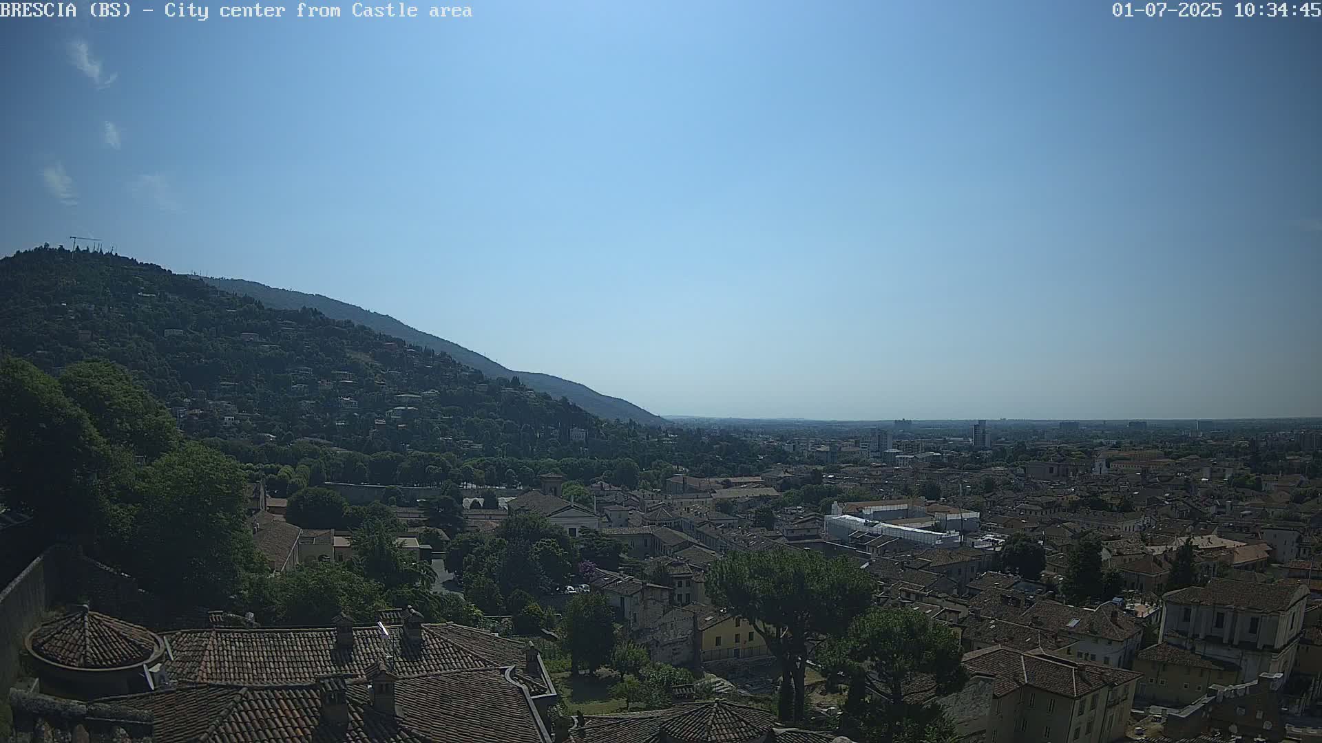 Brescia, Mount Maddalena & City View Live Cam - Lombardy, Italy