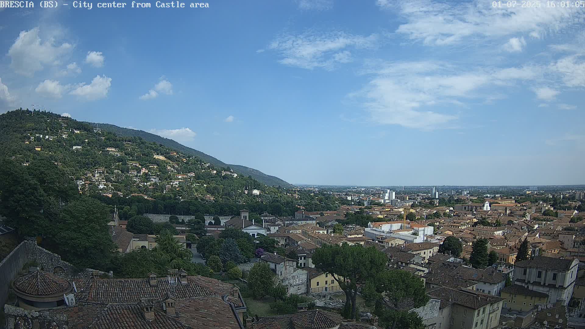 Brescia, Mount Maddalena & City View Live Cam - Lombardy, Italy