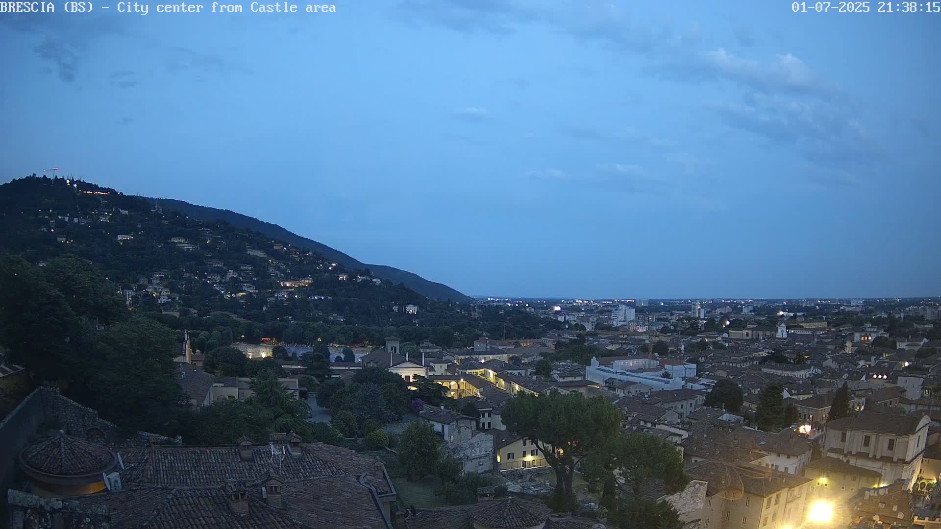 Brescia, Mount Maddalena & City View Live Cam - Lombardy, Italy