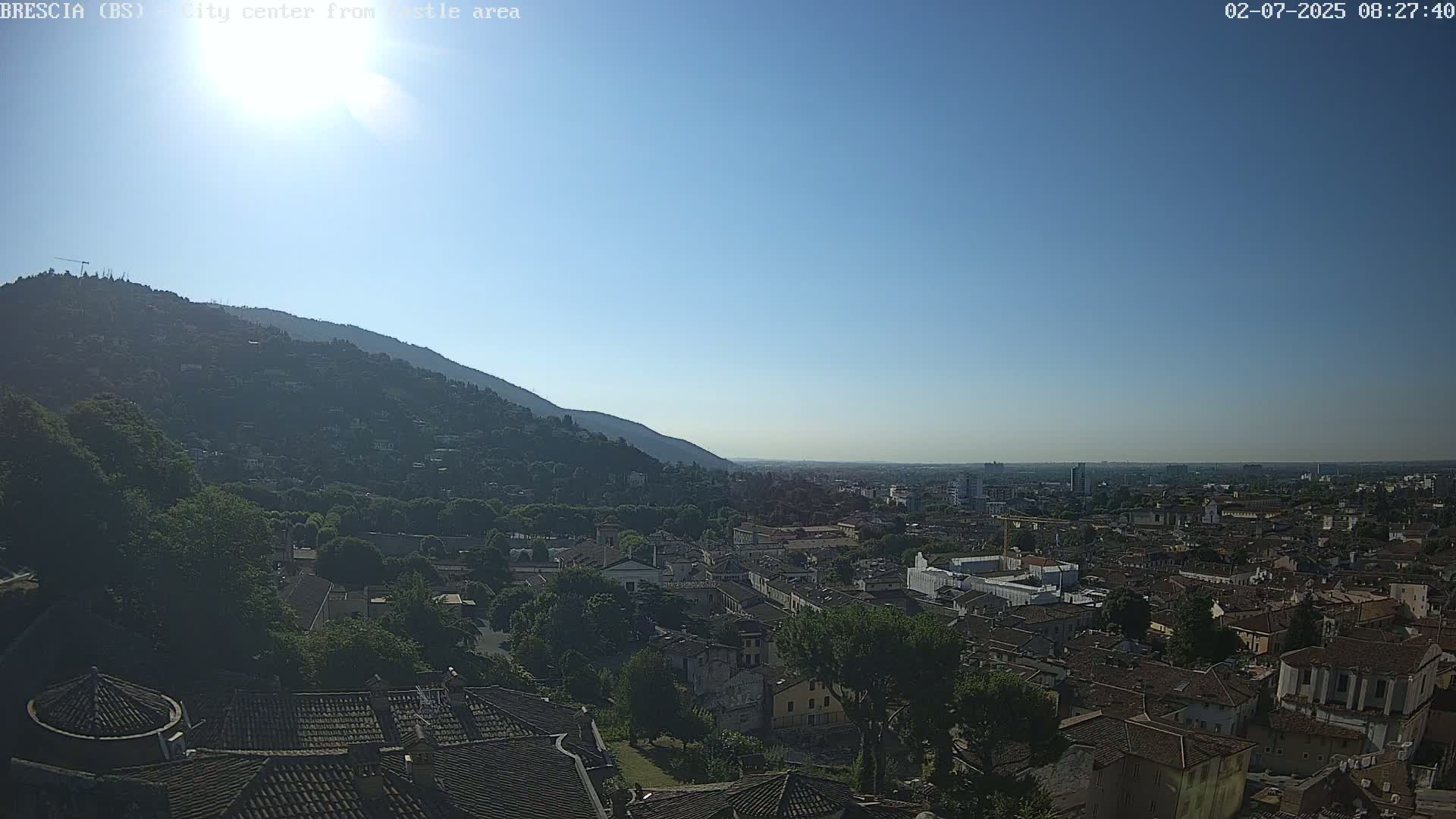 Brescia, Mount Maddalena & City View Live Cam - Lombardy, Italy