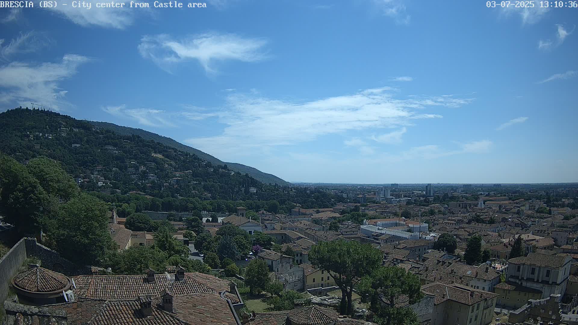 Brescia, Mount Maddalena & City View Live Cam - Lombardy, Italy