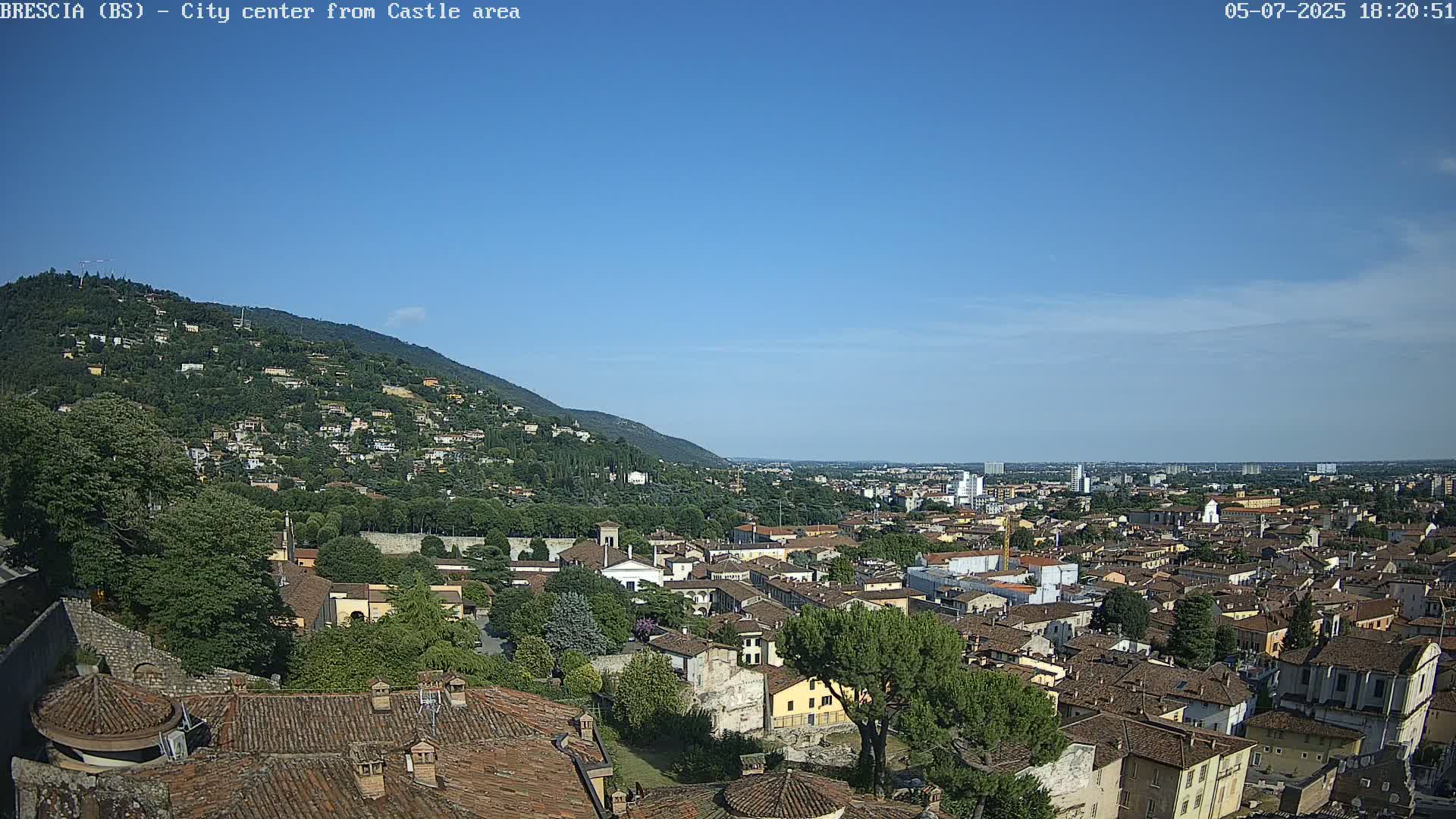 Brescia, Mount Maddalena & City View Live Cam - Lombardy, Italy