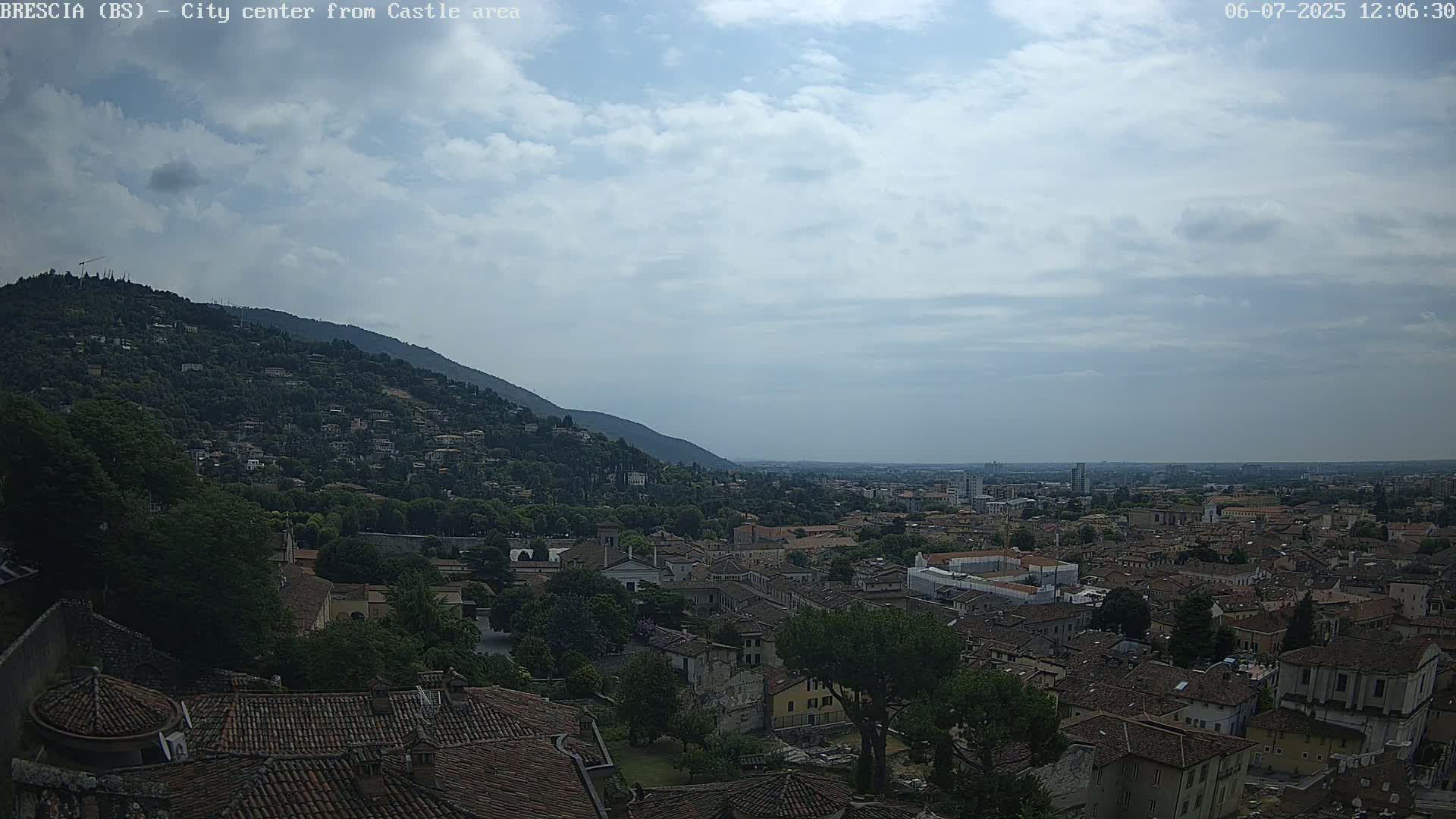 Brescia, Mount Maddalena & City View Live Cam - Lombardy, Italy