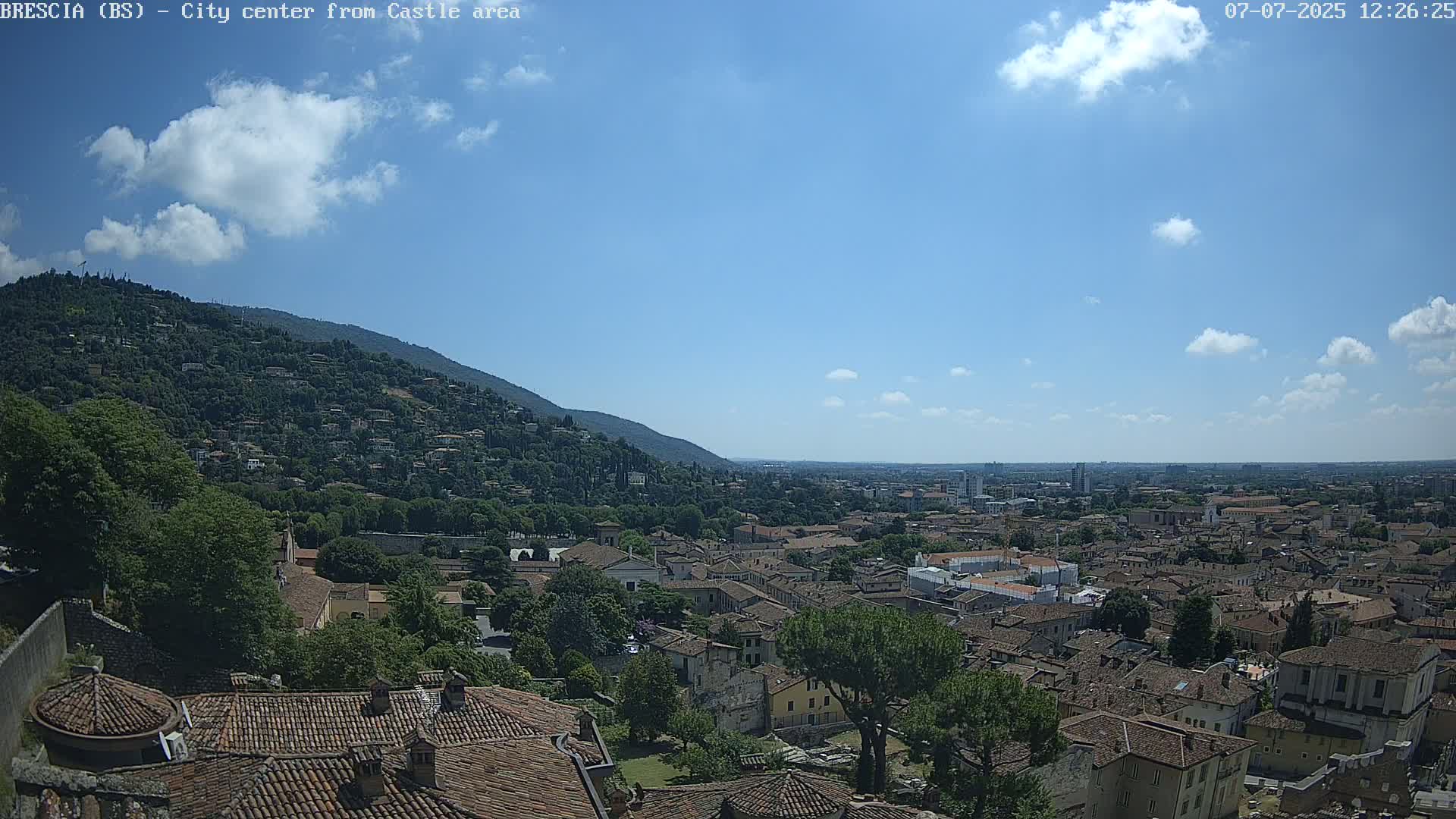Brescia, Mount Maddalena & City View Live Cam - Lombardy, Italy