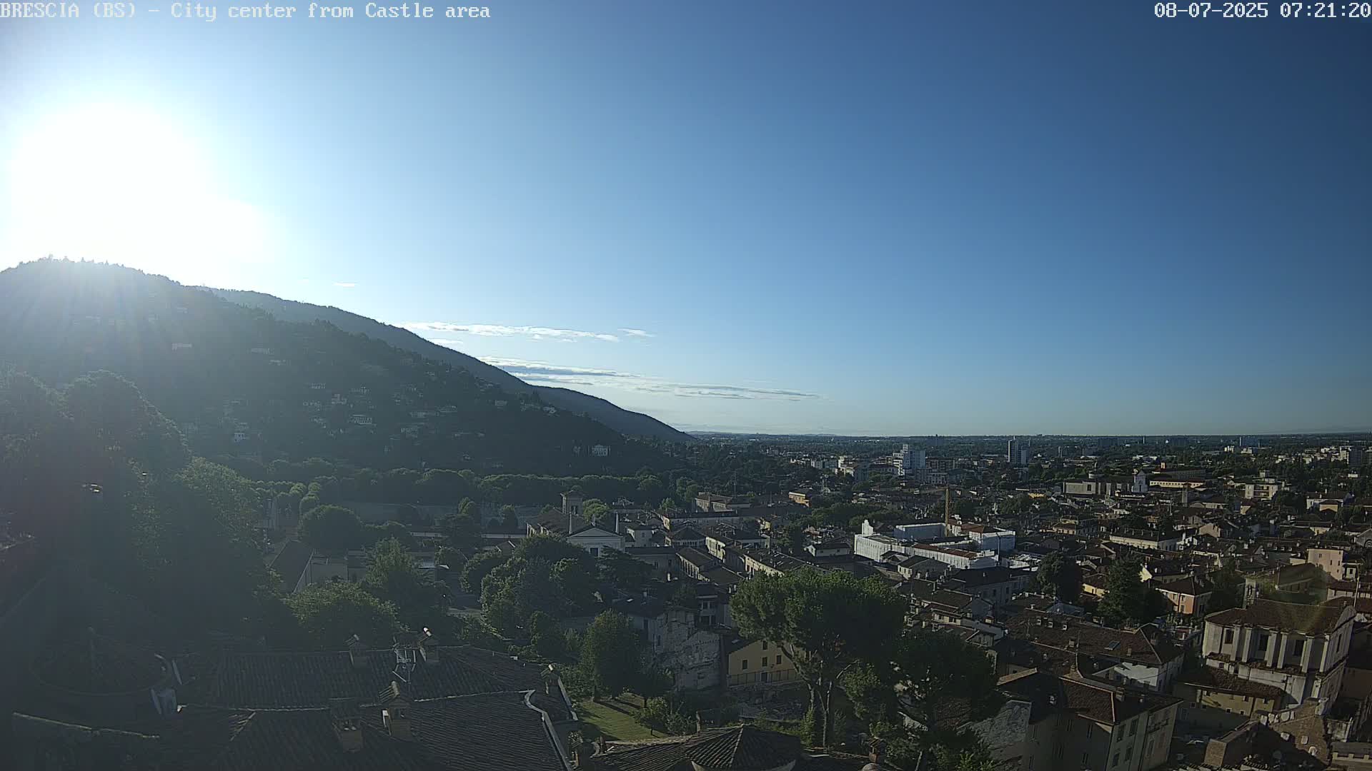 Brescia, Mount Maddalena & City View Live Cam - Lombardy, Italy