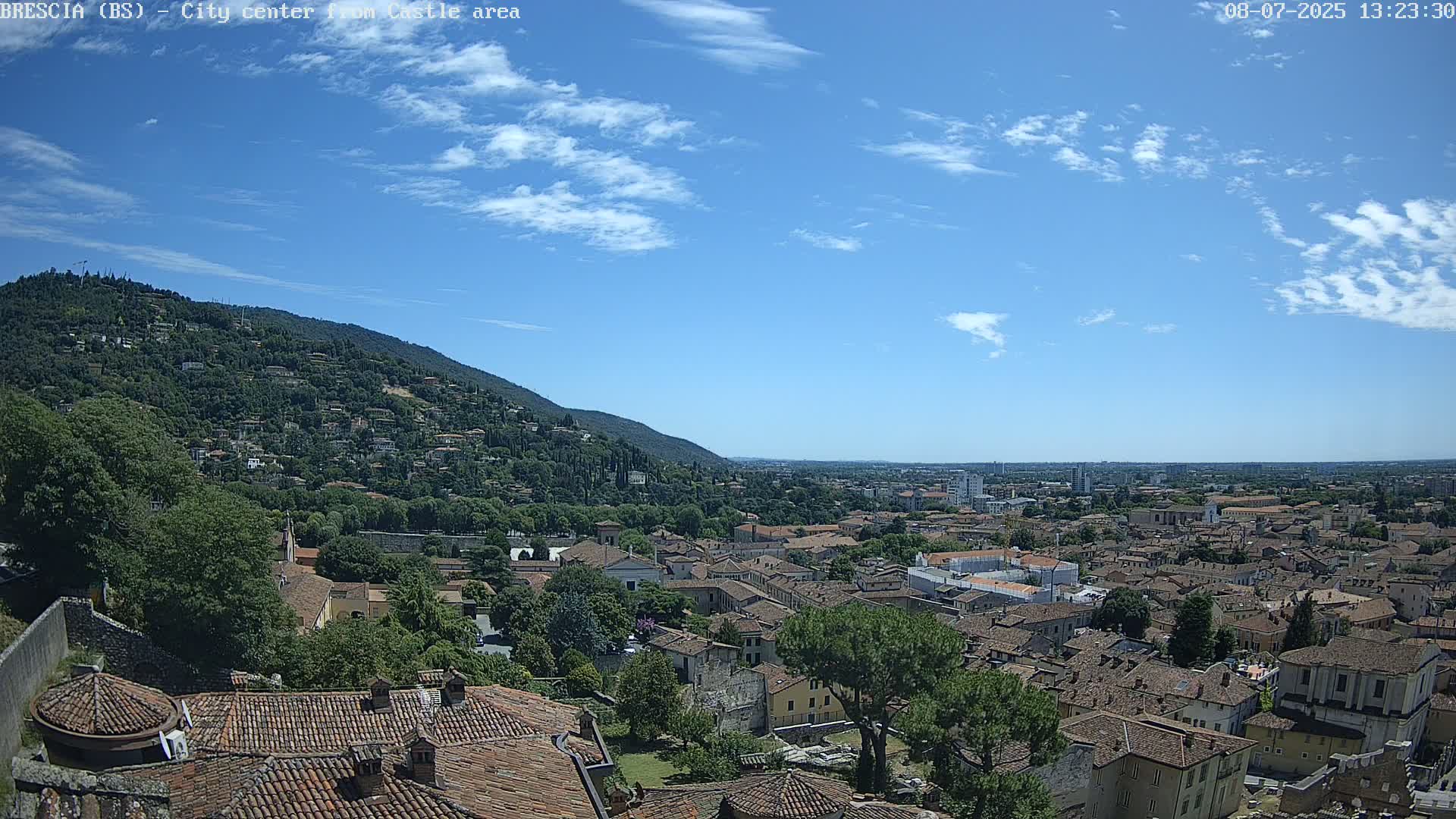 Brescia, Mount Maddalena & City View Live Cam - Lombardy, Italy