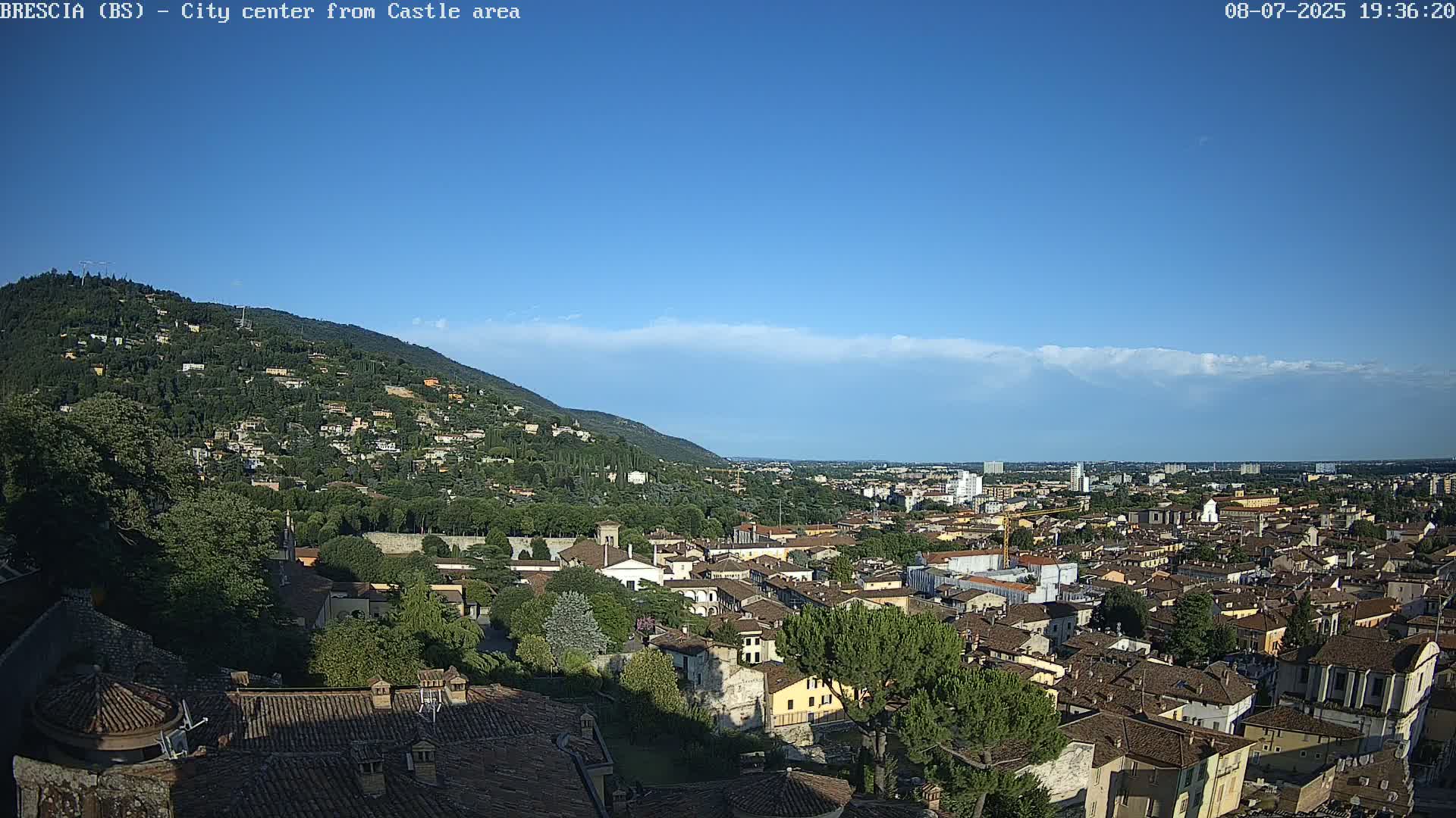 Brescia, Mount Maddalena & City View Live Cam - Lombardy, Italy