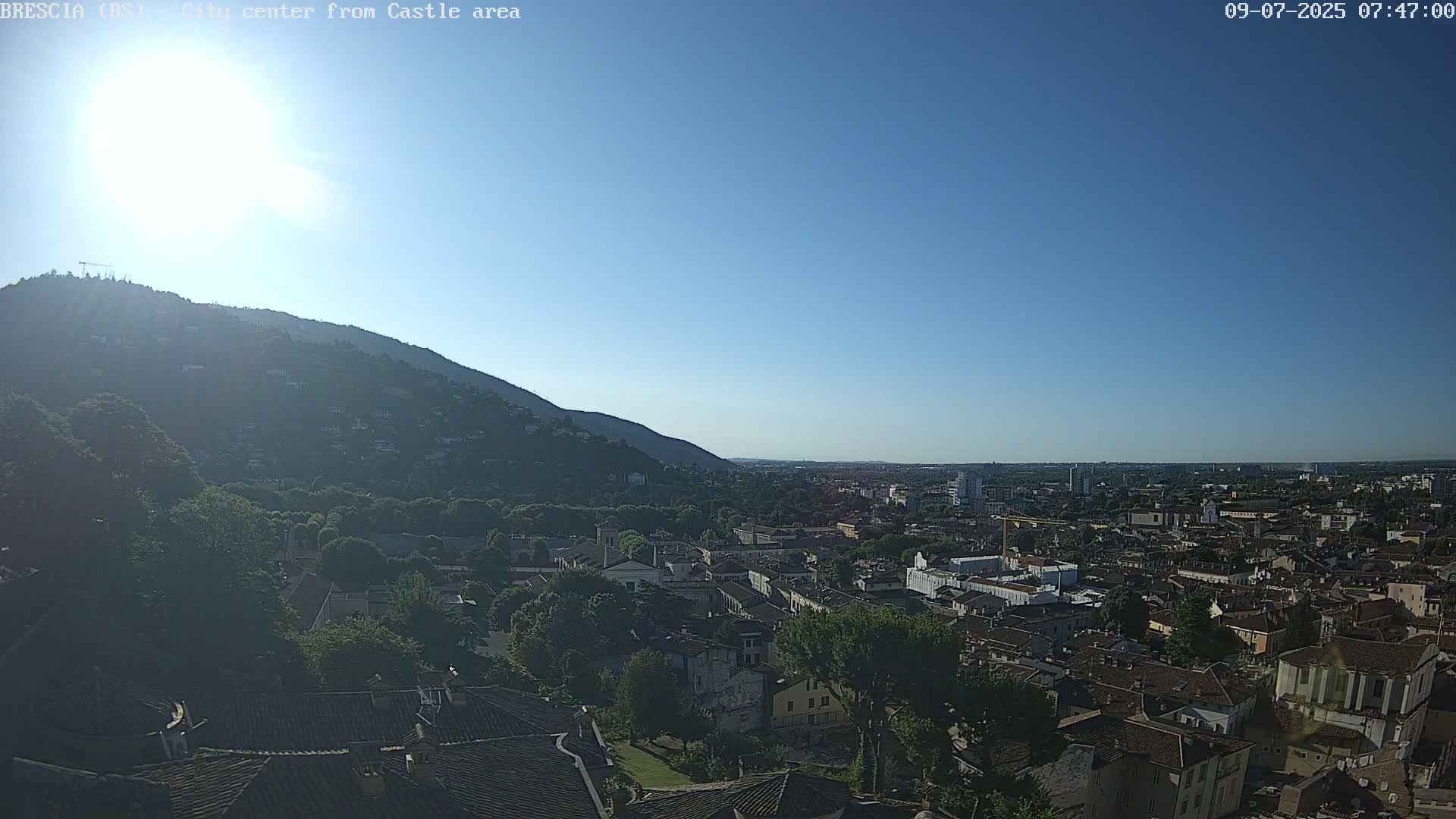 Brescia, Mount Maddalena & City View Live Cam - Lombardy, Italy
