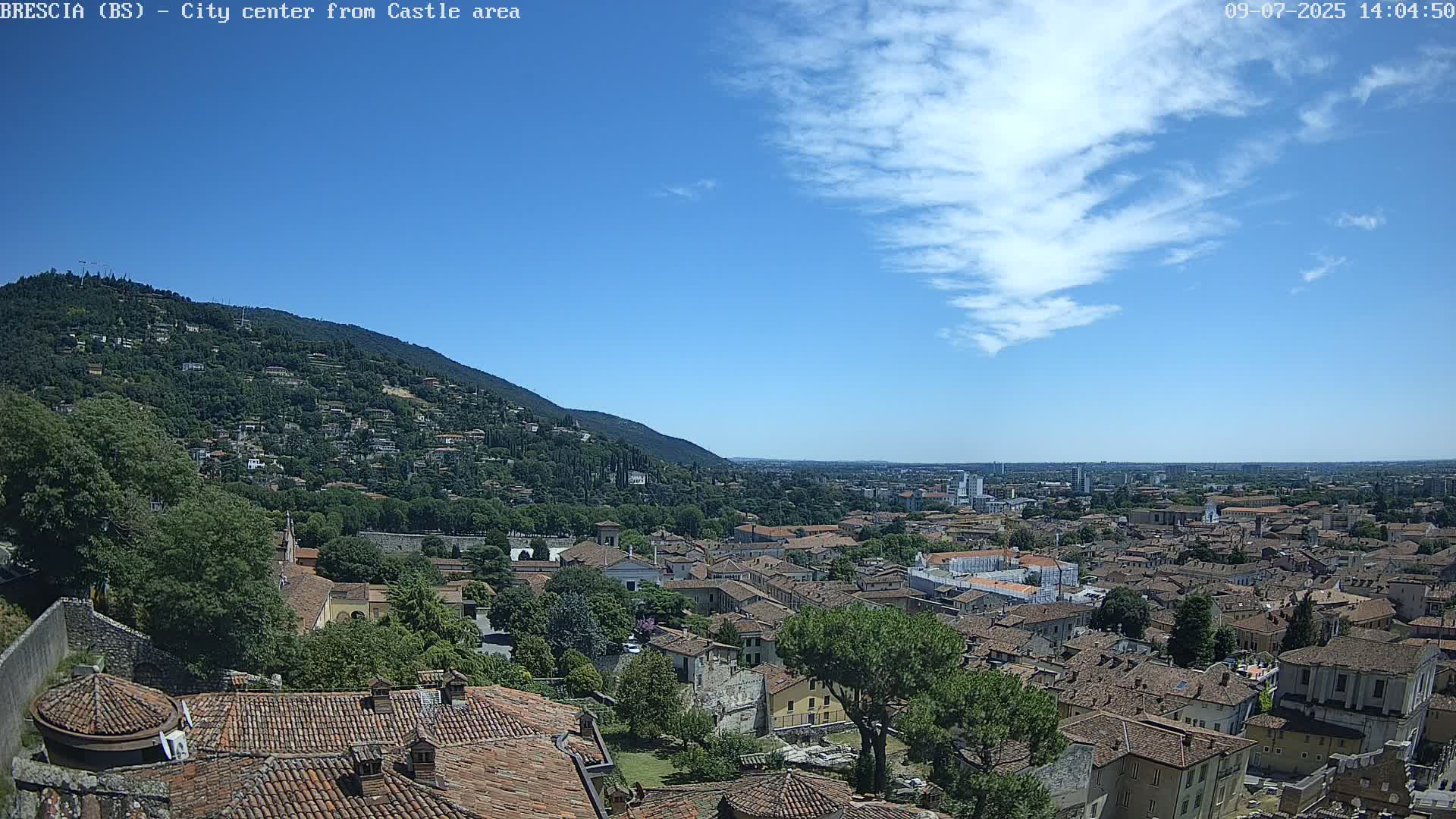 Brescia, Mount Maddalena & City View Live Cam - Lombardy, Italy