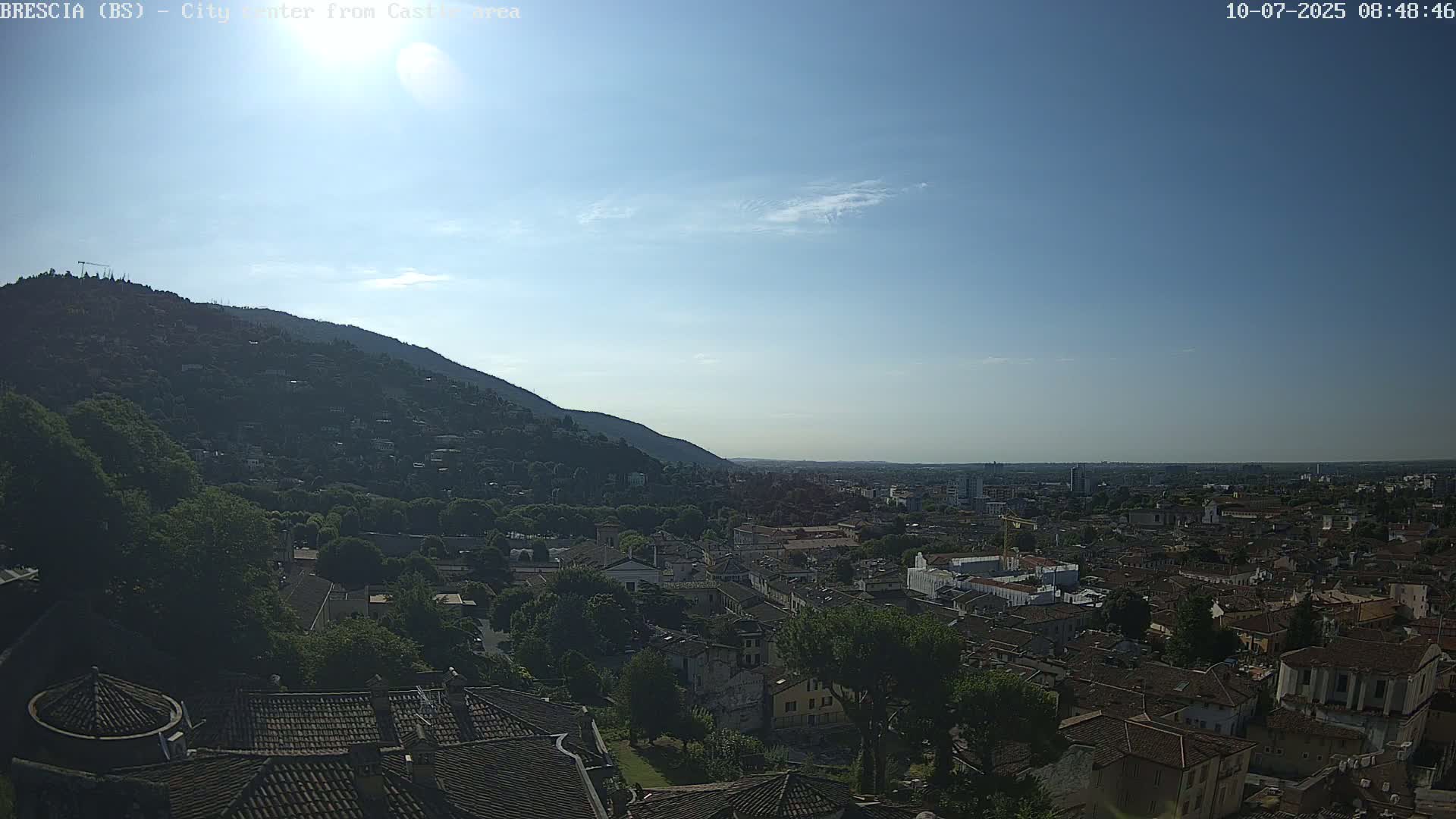 Brescia, Mount Maddalena & City View Live Cam - Lombardy, Italy
