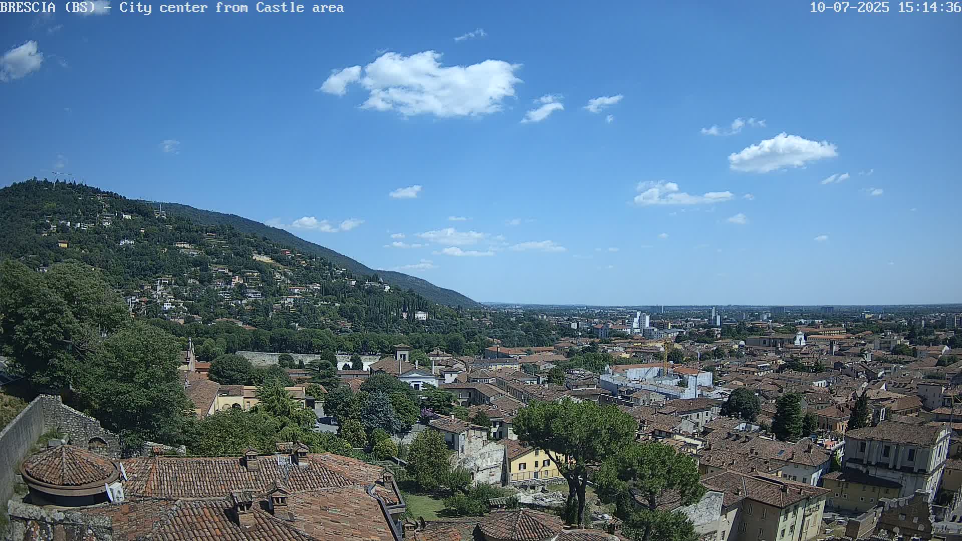 Brescia, Mount Maddalena & City View Live Cam - Lombardy, Italy