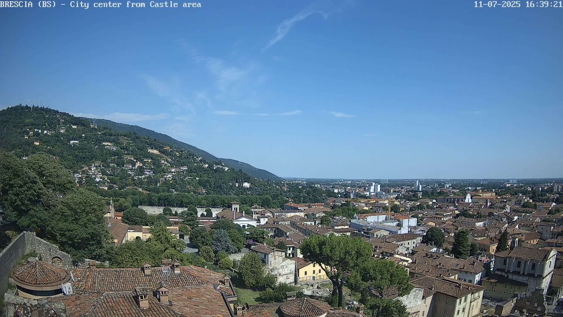 Brescia, Mount Maddalena & City View Live Cam - Lombardy, Italy