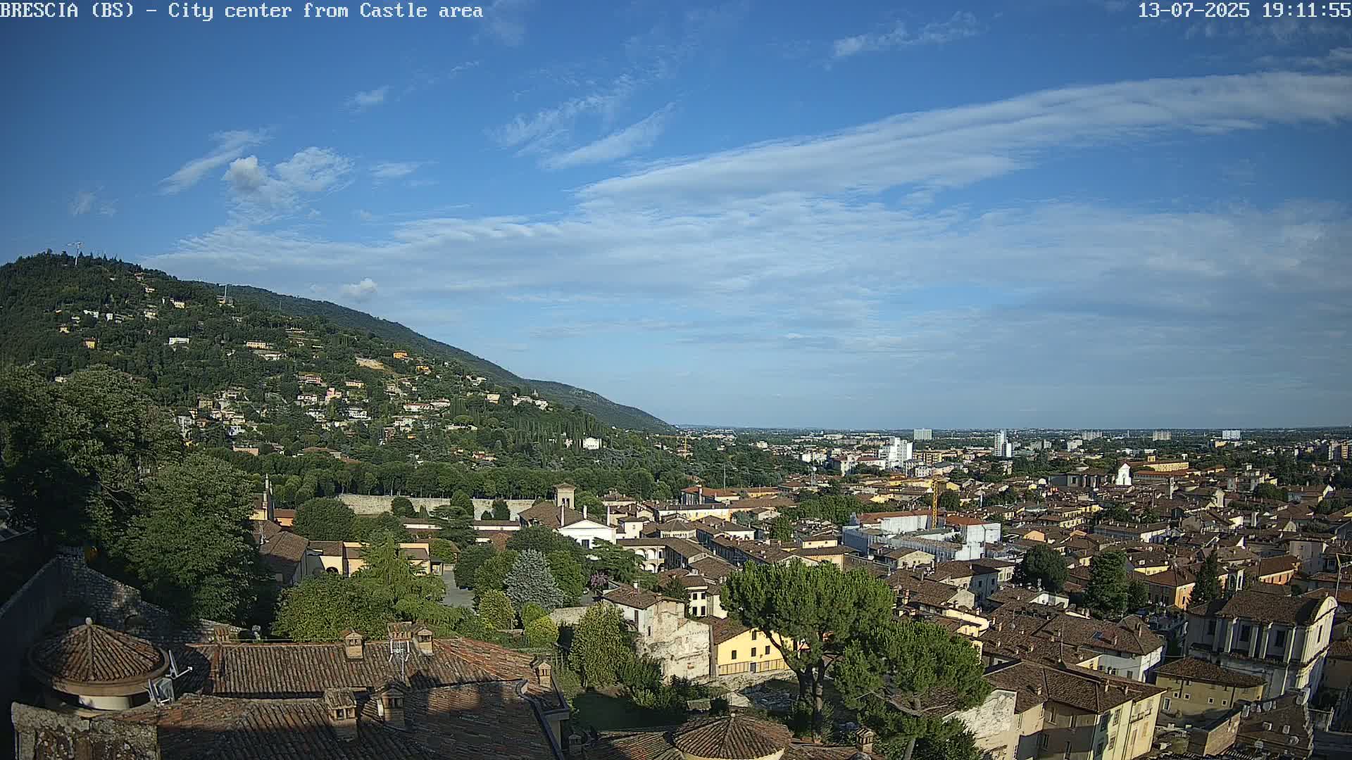 Brescia, Mount Maddalena & City View Live Cam - Lombardy, Italy