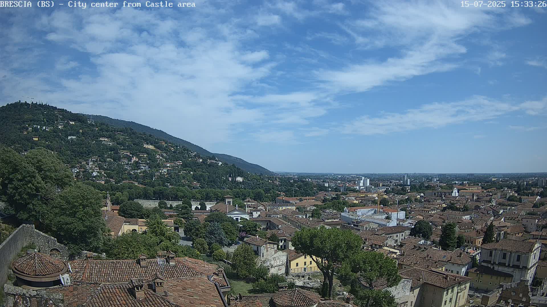 Brescia, Mount Maddalena & City View Live Cam - Lombardy, Italy