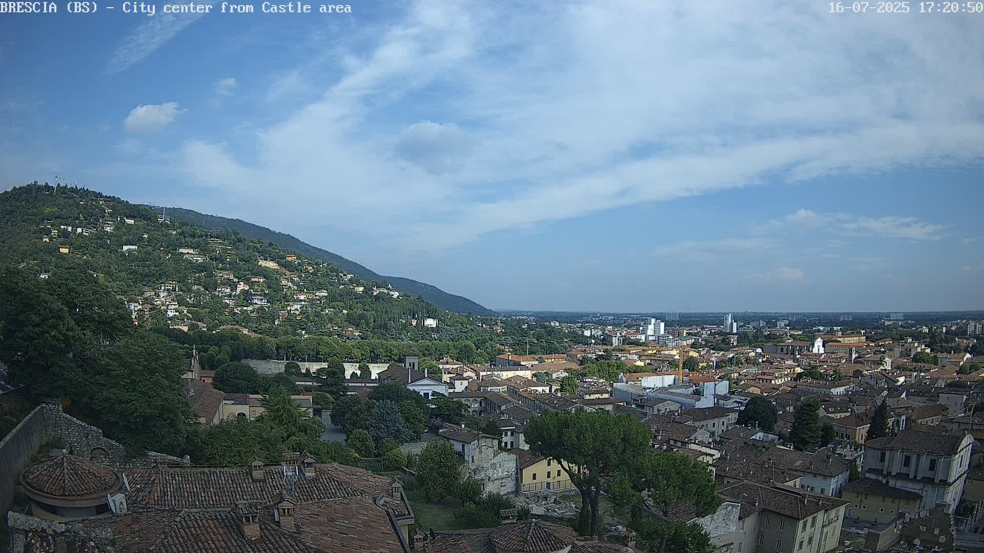 Brescia, Mount Maddalena & City View Live Cam - Lombardy, Italy