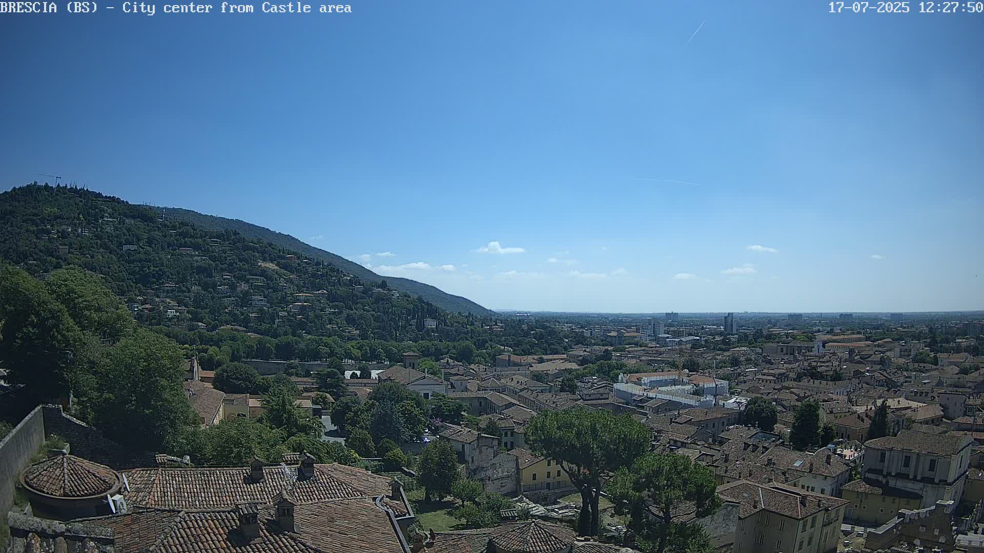 Brescia, Mount Maddalena & City View Live Cam - Lombardy, Italy