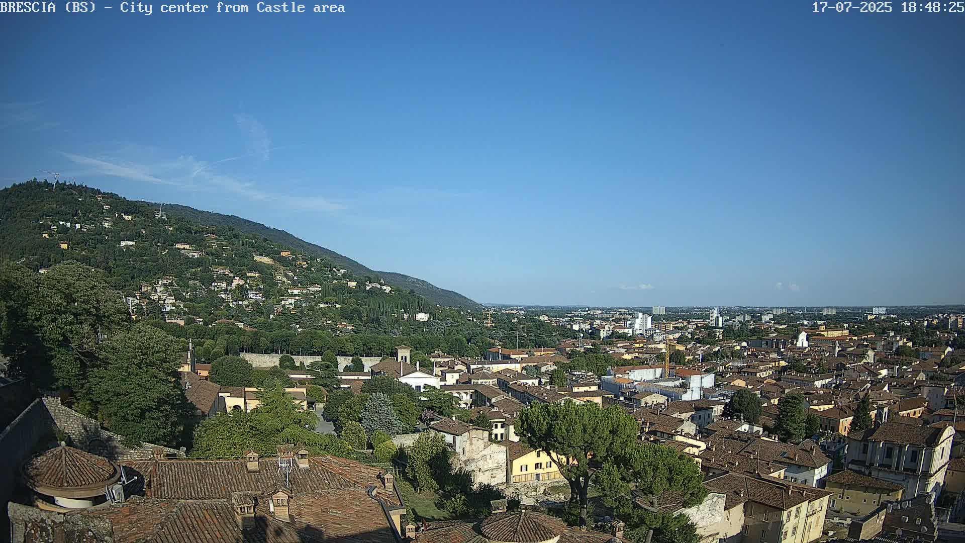 Brescia, Mount Maddalena & City View Live Cam - Lombardy, Italy