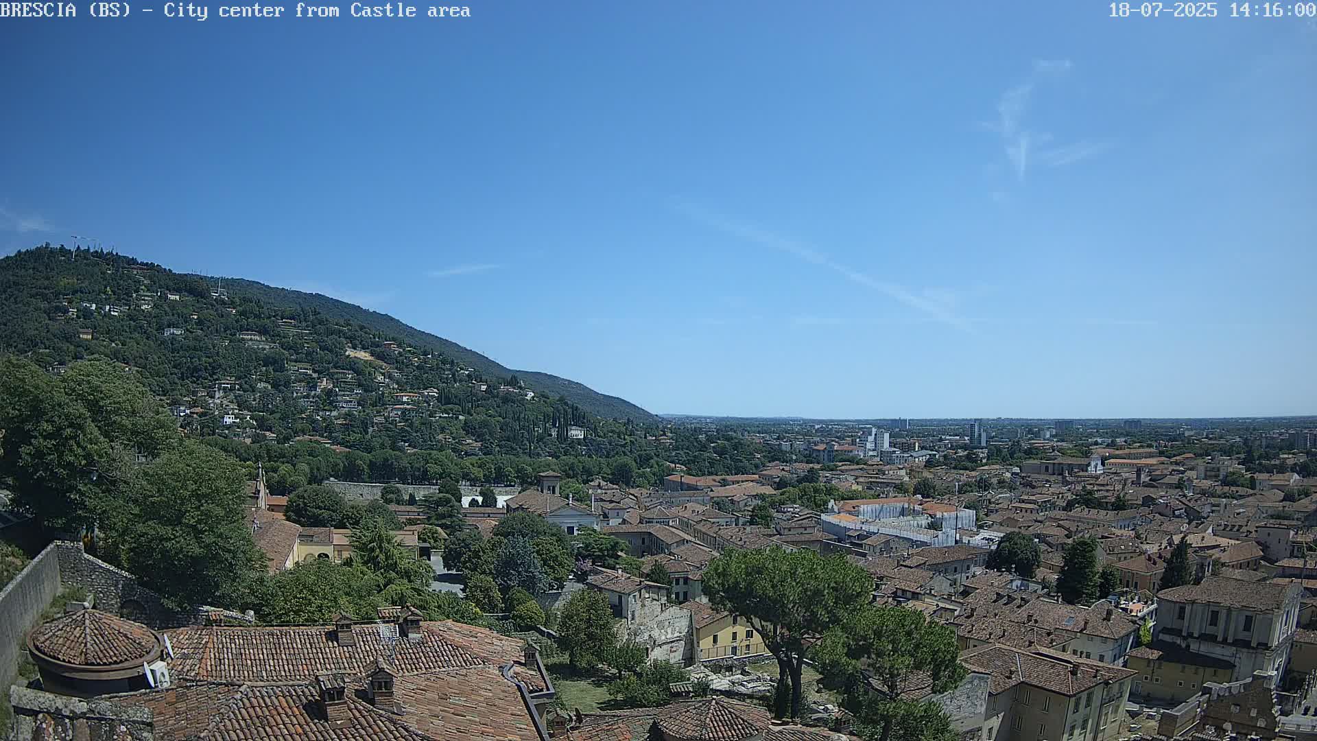 Brescia, Mount Maddalena & City View Live Cam - Lombardy, Italy