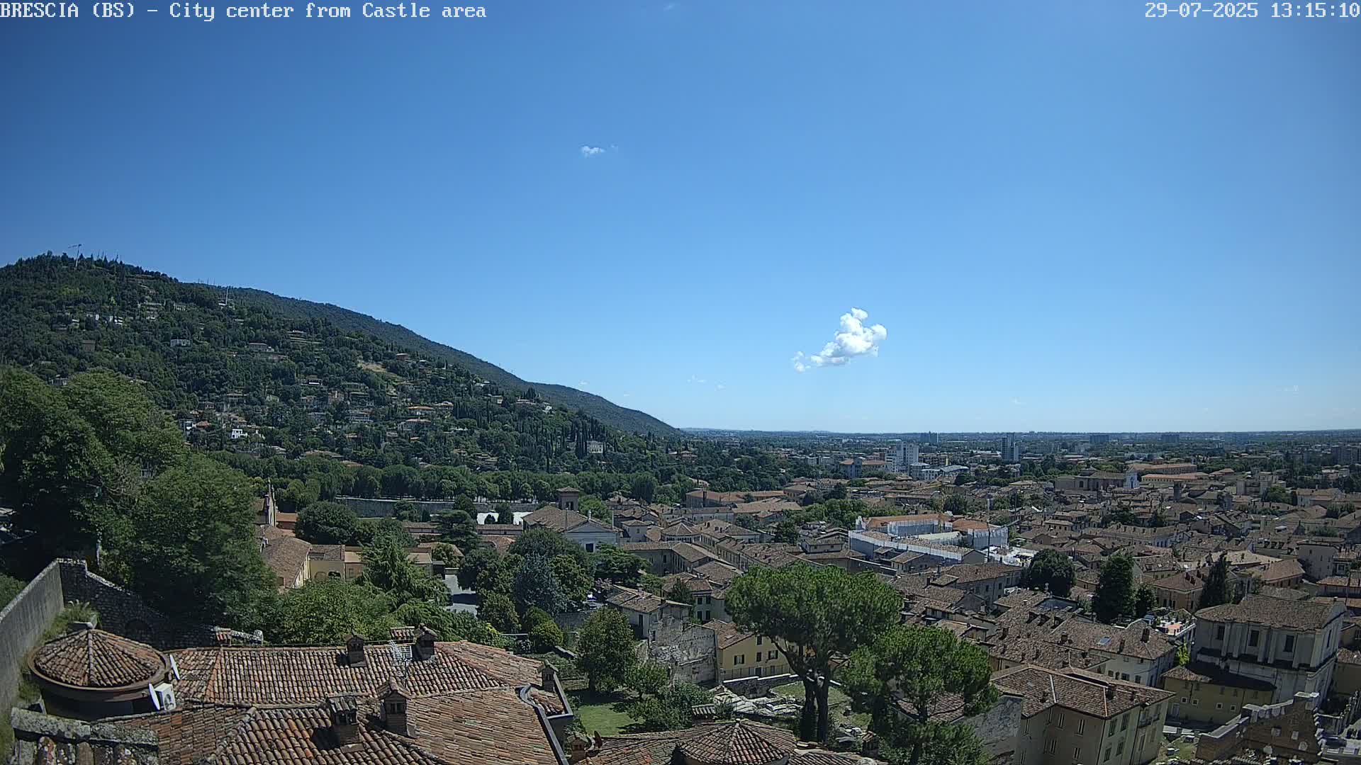 Brescia, Mount Maddalena & City View Live Cam - Lombardy, Italy